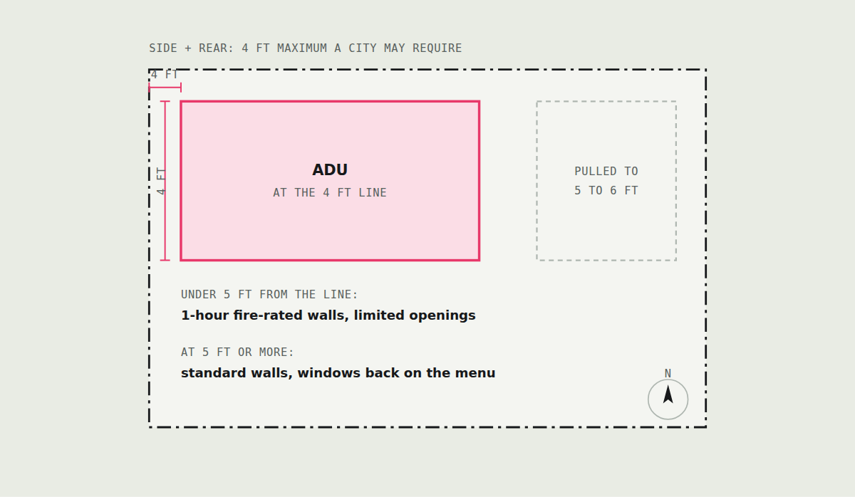 ADU Setback Requirements in California: The Four-Foot Rule Explained