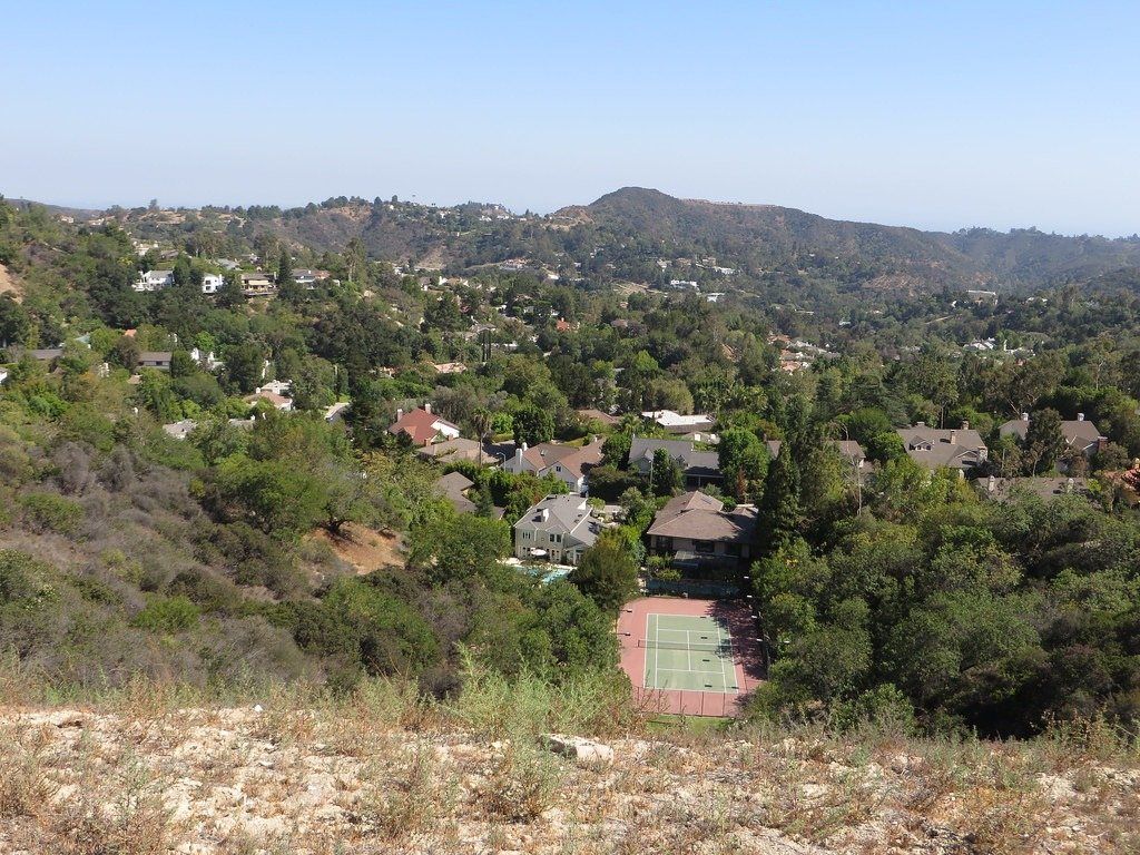 View over Sherman Oaks from Mulholland Drive