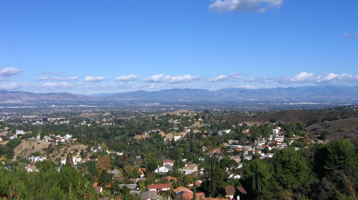 San Fernando Valley view toward Woodland Hills