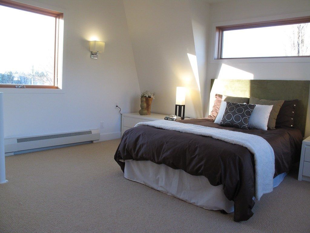 Small bedroom inside a compact living unit