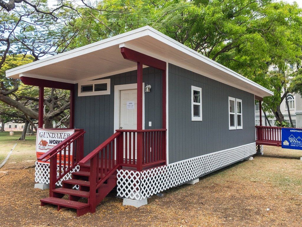 Small accessory dwelling unit with a front porch